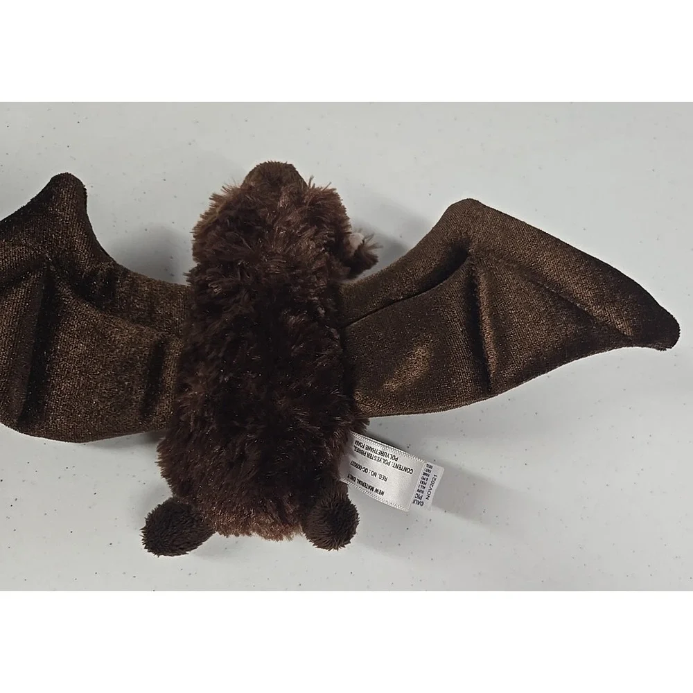 Aurora World 2021 Bat Mini Flopsie Brown Plush Stuffed Toy 6 Inch Halloween